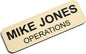 Custom Engraved Name Tag Badges – Personalized Identification with Pin or Magnetic Backing, 1 Inch x 3 Inches, Almond/Black
