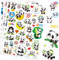 Cute Panda Stickers Cool Funny Panda Adhesive Waterproof Stickers 665 Counts for Zoo Animal Birthday Invitations Envelopes Decorations Party Goodie Gifts Bags Decor School Game Class Rewards