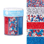 Sweets Indeed Sprinkles 6 Cell Edible Sprinkle Mix Jimmies Perfect for Cake Decorations Baking Ice Cream Cookies Cupcake Topper (Patriotic)