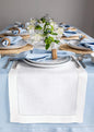 Solino Home Linen White Table Runner 132 Inches Long - 100% Pure Linen Extra Long Table Runner 14 x 132 Inch for Fall, Autumn, Halloween, Thanksgiving, Holiday - Classic Hemstitch