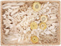 DIY Natural Dried Flower Kit Loose Dried Flowers for vases Off-White Dried Flowers with Stems Preserved Hydrangeas Mini Dried Flower Bouquets (White)