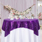 ShinyBeauty Sequin Tablecloth - Square 54x54-Inch Purple Glitter Tablecloth for Round Table - Wedding & Party