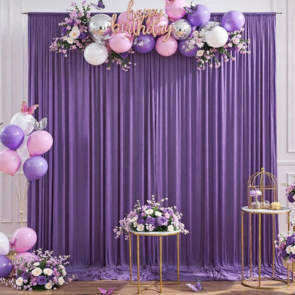 30ftx10ft Purple Backdrop Curtains for Party Background, Wrinkle Free Purple Photo Backdrop Drapes 6 Panels Back Drop Cloth for Wedding Birthday Photography Baby Shower Decor