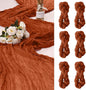 6 Pack Cheesecloth Table Runner 10Ft Christmas Gauze Boho Table Runners for Wedding Decor Bridal Shower Decorations Baby Shower Party(35" x 120")