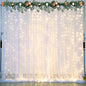 White Tulle Backdrop Curtain with Lights String for Parties Wedding Bridal Shower Sheer White Curtain Backdrop for Birthday Baby Shower Photo Booth Photography Background Decorations 20ft x 10ft
