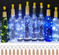 Wine Bottle Lights with Cork 15Pack 10 LED 40 Inches Battery Operated Silver Wire Liquor Fairy Mini String Lights for Party Christmas Halloween Wedding Decoration