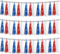 3P Red Blue White Foil Fringe Metallic Tassel Streamers Banner Tassel Garland for Parade Floats, Bachelorette, Wedding, Birthday, Halloween, Christmas, Bridal/Baby Shower Party Decorations