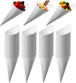 MONTX® 200-Pack Disposable Food Cones | 7" or 6" | White Food-Safe Paper Charcuterie Cones for Appetizers, Popcorn, Snacks, Confetti | Eco-Friendly Alternative to Wood Cones (7 Inch)