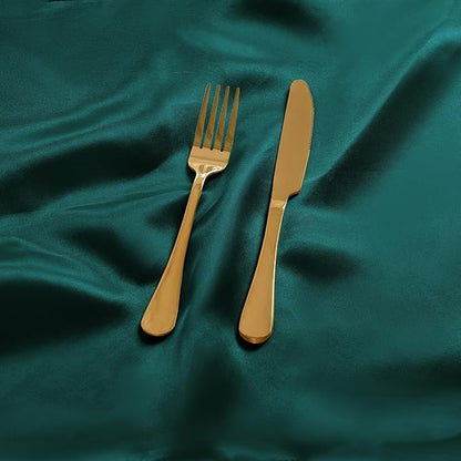 12 Pieces Forest Green Satin Napkins, 17" x 17" Square Table Napkins, Silky Soft Smooth Washable Napkins for Restaurant, Weddings, Dinner, Party Decoration