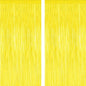 2 Pack Backdrop Curtains, 3.28 FT x 7.05 FT Yellow Color Tinsel Backdrop, Metallic Foil Backdrop Fringe Curtains Party Streamer, Party Decorations Photo Backdrop for Birthday