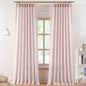 Vision Home Soft Pink Pinch Pleated Semi Sheer Curtains Textured Linen Blended Light Filtering Window Curtains 108 inch for Living Room Bedroom Pinch Pleat Drapes with Hooks 2 Panels 9ft 40" Wx108 L