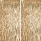 2 Pack Champagne Foil Fringe Backdrop Curtains, Tinsel Streamers Birthday Party Decorations, Fringe Backdrop for Anniversary, New Years, Birthday Party