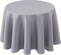 Biscaynebay Textured Fabric Round Tablecloths 60", Silver Grey Water Resistant Table Cloth Small Circle Folding Table Covers for Dining, Kitchen, Wedding & Parties, etc Machine Washable
