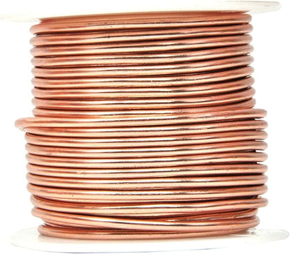 Mandala Crafts 12 Gauge Anodized Aluminum Craft Wire for Jewelry Making - 276 FT Colored Flexible Silver Copper Black Pink Ice Blue Red Wire - Bendable for Bonsai Armature Crafting Sculpting
