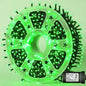 YEGUO 165ft 500 LED Halloween Lights Outdoor Waterproof, 8 Modes Green String Lights Plug in, Green Wire Christmas Lights Indoor with Timer Memory