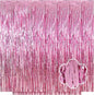 5 Pack Pink Foil Curtain Backdrop 3.2ft x 9.8ft Metallic Tinsel Foil Fringe Curtains Streamer Photo Booth Backdrop for Birthday Party Engagement Bachelorette Party Decorations (Pink)
