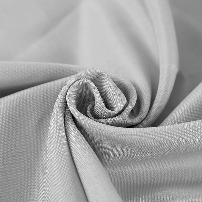 Rectangle Tablecloth 60x120 inch Washable Polyester Fabric Table Cloth for Wedding Party Dining Banquet Decoration（60x120, Silver）