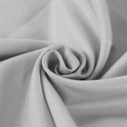 90 inch Round Tablecloth Washable Polyester Table Cloth Decorative Table Cover for Wedding Party Dining Banquet（90 inch,Silver）