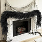 N&T NIETING 5.9FT Halloween Black Artificial Norfolk Pine Garland Real Touch Christmas Garlands Faux Garland for Table Mantle Holiday Fireplace Indoor Outdoor Christmas Halloween Decorations