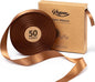 Brown Satin Ribbon 7/8 Inch 50 Yards Double-Faced Polyester Ribbons for Gift Wrapping Crafts Flower Bouquet Wedding Paper Christmas Holiday Decor