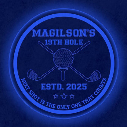 Custom Golf LED Bar Sign – Personalized Color Changing Acrylic Wall Decor for Home Bar, Man Cave, Game Room, or Patio (Golf Bar, 16 INCHES)