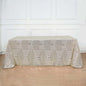 Efavormart 90"X132" Champagne Sparkly Sequin Geometric Tulle Rectangular Tablecloth