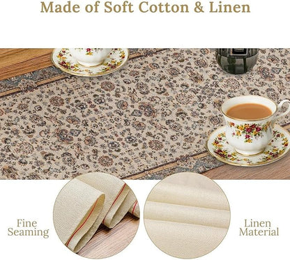 Farmhouse Vintage Flower Table Runner Morris Floral Farmhouse Rustic Coffee Kitchen Home Dining Party Table Decor 13x120in
