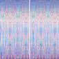 GOER 6.4 ft x 6.5 ft Metallic Tinsel Foil Fringe Curtains,Pack of 2 Party Streamer Backdrop for Mermaid Birthday Party Decorations(Neon Blue)