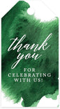 Andaz Press 100-Pack Thank You for Celebrating with Us Favor Tags Emerald Green Watercolor Cardstock Gift Tags with Bakers Twine for Wedding Baby Shower Bridal Shower Party Favors 2 x 3.75-Inches