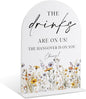 Wedding Signs for Ceremony and Reception, Boho Floral Acrylic Drinks are on Us Hangover is on You Sign, Wedding Signage with Stand, Bridal Shower Table Centerpieces, Supplies for Engagement Party, 35