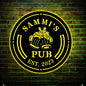 Personalized Bar Metal Art LED Light Beer Bar Metal Sign Custom Bar Sign Beer Bar Metal Wall Art Beer Mug Cheer Name Sign Bar Pub Decoration