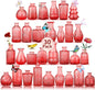Glass Bud Vases Set of 30 pcs for Wedding,Home Decor,and Events,Mini Vases for Centerpieces and Gifts,Ideals for Candle Holders,Diffuse Bottles,Plant hydroponics Stations(Wine Red)