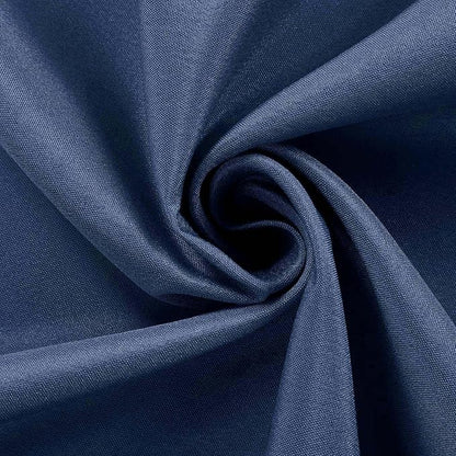Efavormart 120" Dark Blue Faux Denim Polyester Round Tablecloth for Wedding Party Banquet Restaurant