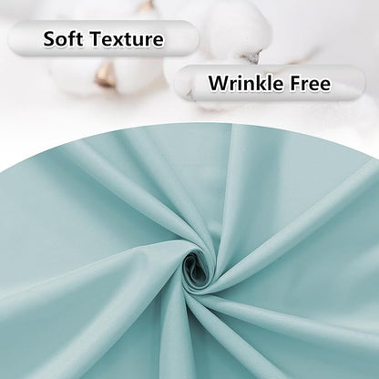 MEETSKY Light Green Backdrop Curtains 10ft x 10ft for Wedding Birthday Baby Shower Photography Backdrop Fabric Curtains Drapes Rod Pocket Light Filtering Window Drapes, 5ft x 10ft, 2 Panels