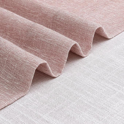 Vision Home Pink Pinch Pleated Semi Sheer Curtains for Girls Bedroom Living Room Textured Light Filtering Window Curtains 112 inch Rayon Blended Pinch Pleat Pink Drapes with Hooks 2 Panels 40"Wx112"L