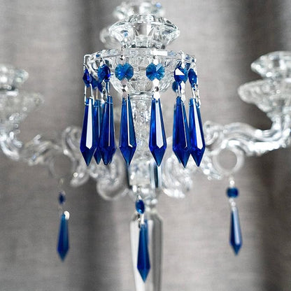 HDCRYSTALGIFTS 25pcs Blue Chandelier Crystals Replacement Chandelier Icicle Crystal Prisms Crystal Drop Prisms