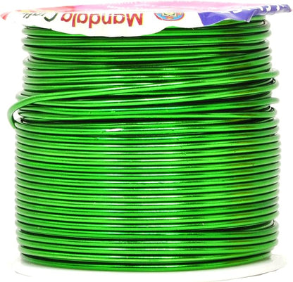 Mandala Crafts 16 Gauge Anodized Aluminum Craft Wire for Jewelry Making – 390 FT Colored Flexible Silver Copper True Blue Brown Red Kelly Green Wire - Bendable for Bonsai Armature Crafting Sculpting