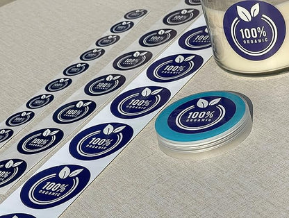 Custom Stickers Label Rolls, Build Your Own Stickers/Labels Any Design Premium Gloss BOPP Custom Sticker, Personalized Stickers for Business Logo, Custom Printed Sticker Labels 50+