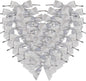 50pcs 3-1/2" Metallic Silver Glitter Ribbon Bows with Twist Ties for Gift Wrapping Packing Christmas Big Bows for Holiday Decoration (Silver)