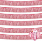10 Pack 10 Feet Pink Foil Fringe Garland Metallic Tinsel Streamers Banner Wall Hanging Curtain Backdrop for Parade Floats, Bachelorette, Wedding, Birthday, Halloween, Christmas Party Decorations