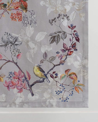 Maison d' Hermine Table Runner 100% Cotton Single Layer Table Runners 60 inches Long for Thanksgiving Christmas Decorations Home Kitchen Dining Party Wedding (Equinoxe - Grey, 14.5" x 60")