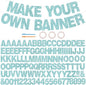 BEISHIDA 116 PCS Glitter Baby Blue DIY Letter Banner Kit Make Your Own Banner，Including 111 Letters and Numbers 3 Rope and 2 Threading Device,Customized for Birthday Graduation Wedding Party Decor