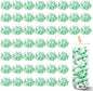 50 PCS Artificial Floating Beads for Centerpieces Vases, Dark Green 8+3mm String Beads for Wedding Party Faux Pearl String for Decorating, String Pearls for Crafts Vase Filler