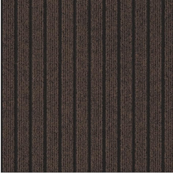 Ottomanson 2'7" x 41' Hallway Runner with Scraper Pile - Extra Durable Non-Slip Rug Mat for Indoor & Outdoor Use - Ideal for Kitchen, Entryway & Garage - High-Traffic Carpet, Brown