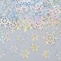 MARFOREVER Holographic Snowflake Glitter Confetti, Christmas Laser Silver Snowflake Table Scatters Frozen Party Decorations Winter Wonderland Confetti Sprinkles for Wedding Christmas Party Decorations