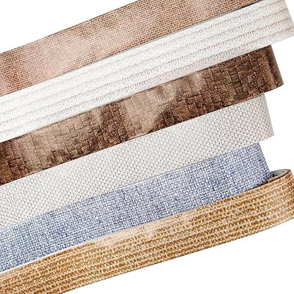 Fabric-Patterned Washi Sticker Set, 6 Rolls Vintage Stickers for Scrapbooking, Journaling, DIY Crafts, and Decorative Wrapping