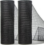 Ribbli 2 Rolls Black Mesh Ribbon,10 inch x 30 feet(10Yard) Each Roll,Metallic Black with Foil,Halloween Ribbon for Wreath Swags and Decorating