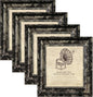 5x5 Picture Frame with Real Glass, 4 set Ornate Vintage Picture Frames for Wall or Tabletop Display, 5 x 5 photo Frame for Wall home best gift