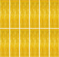 12 Pack 2025 Graduation Decorations, 3.28 FT x 7.05 FT Gold Backdrop Curtains, Metallic Class of 2025 Backdrop Fringe Curtains Foil Streamer, Gold Grad Decorations 2025 Party Supplies