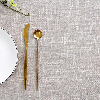 maxmill Flaxy Faux Linen Tablecloth with 2-Tone Slubby Yarn Textured Weaves Wrinkle Resistant Anti-Shrink Soft Table Cloth for Kitchen Dining Restaurant Tabletop Rectangle 60 x 120 Inch Linen